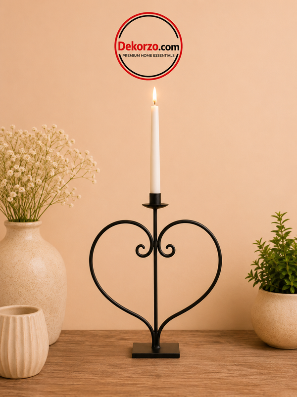 Creative Heart Shaped Iron candle stand