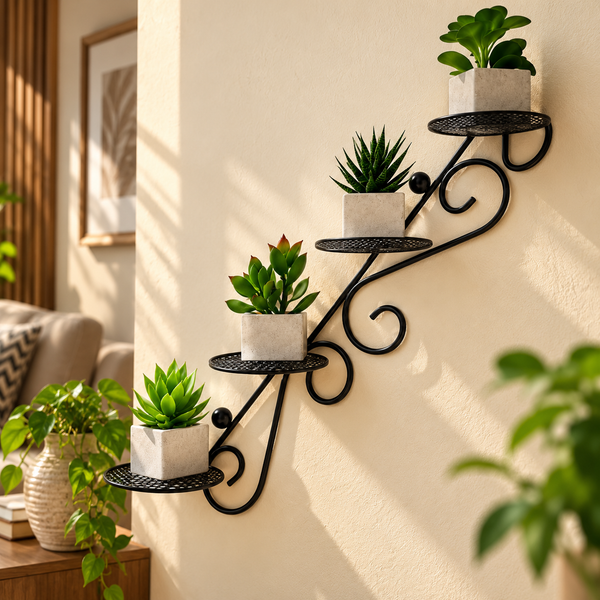 Elegant Metal Wall Planter Stand