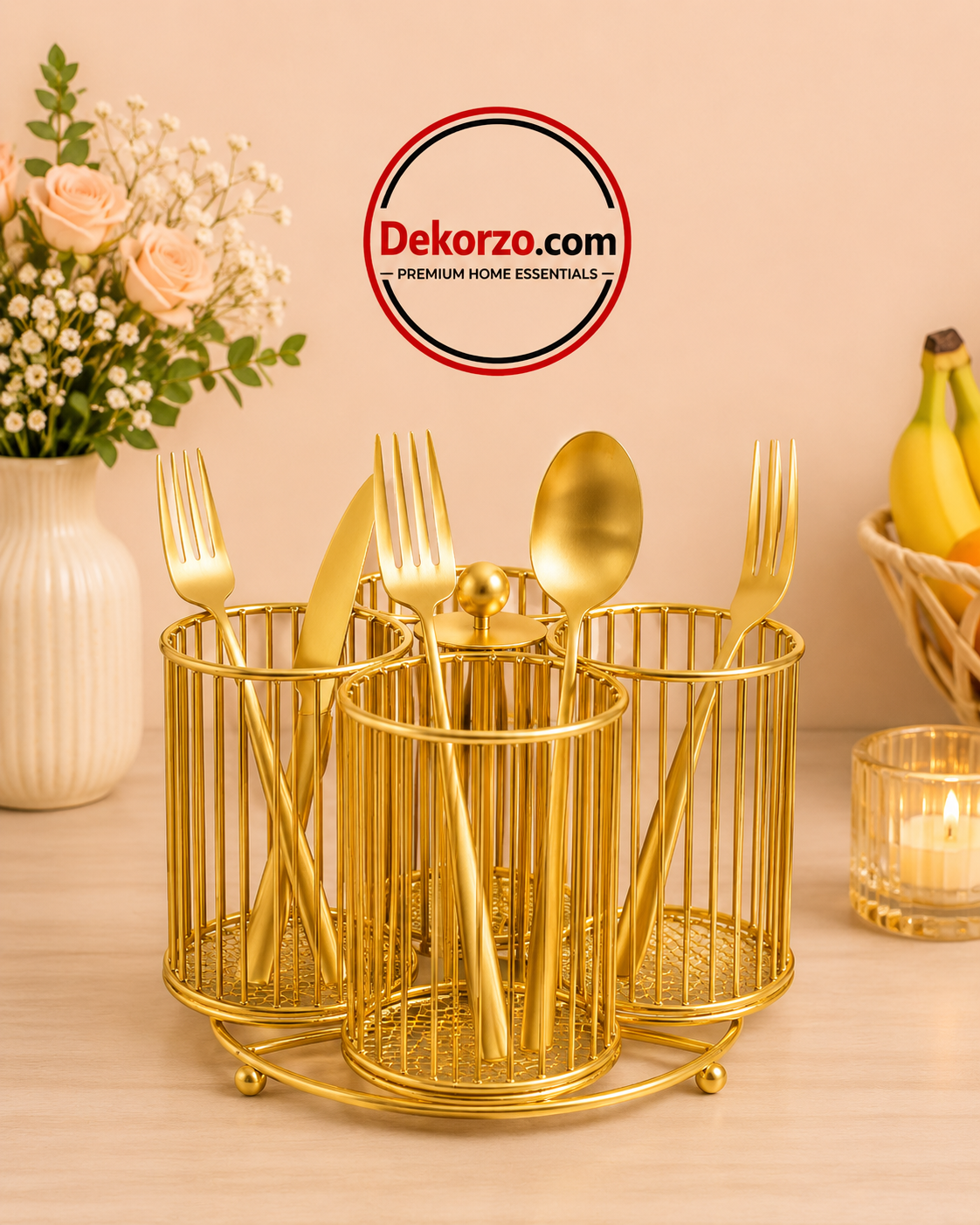 Cutlery Holder / Cutlery Organizer (Rotating Cutlery Holder)