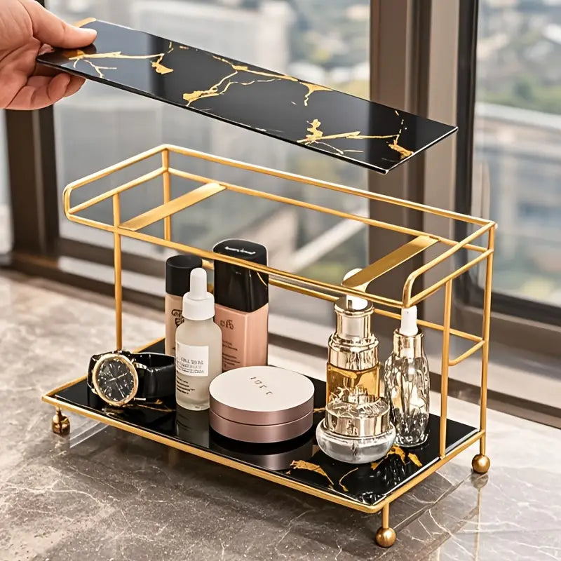 Double Layer Cosmetic Storage Rack