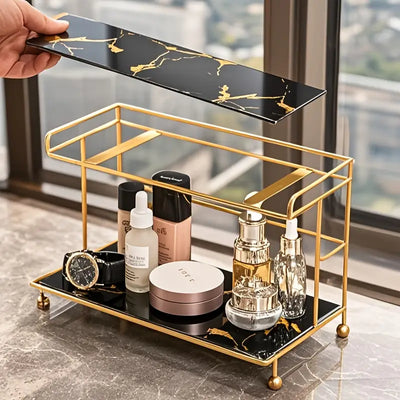 Double Layer Cosmetic Storage Rack