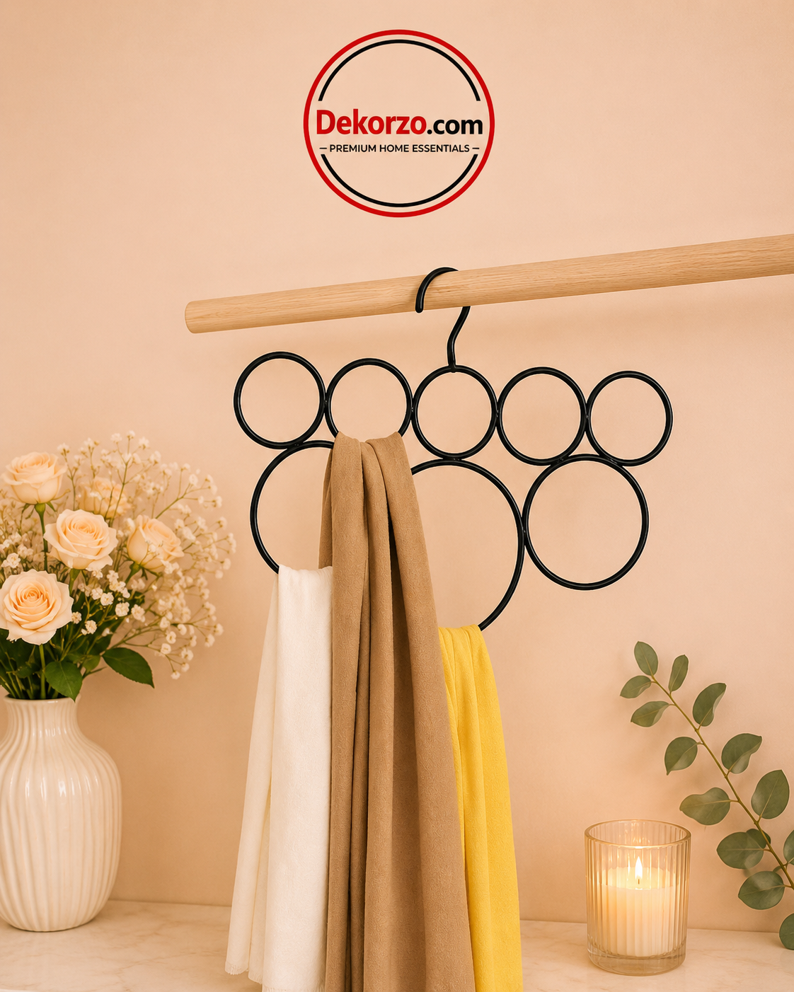 Multi-Ring Scarf & Dupatta Organizer Hanger