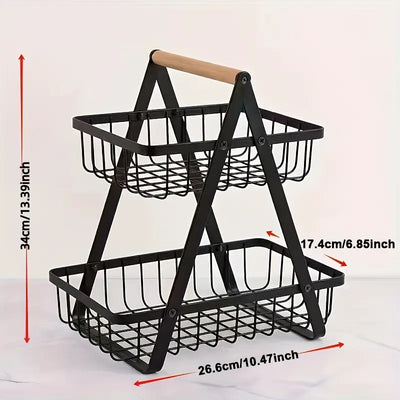 Portable Countertop Organizer for Fruits, Vegetables