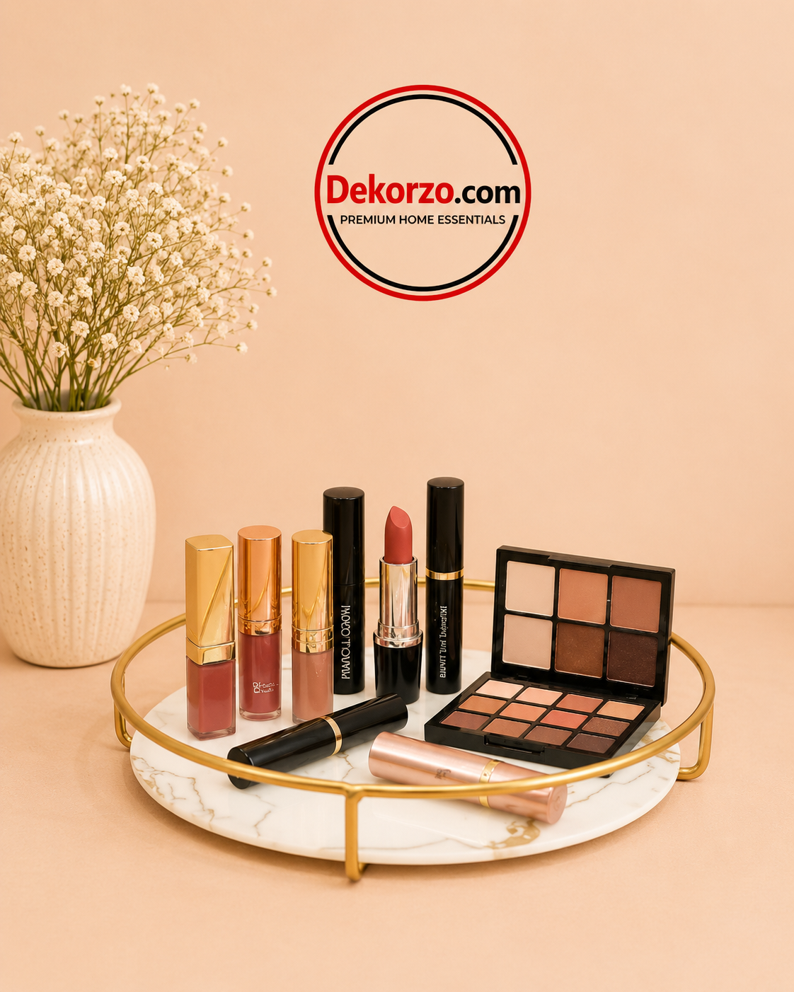 Make-up Organizer Tray, Decorative Glass Vanity Perfume Tray