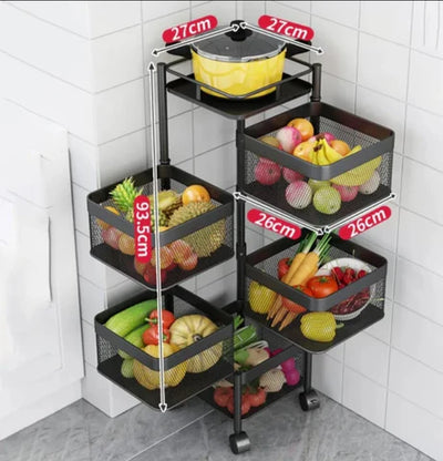 Premium Square Metal Trolley By Dekorzo