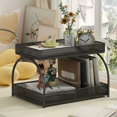 2-Tier Multi-Purpose Metal Storage & Display Rack