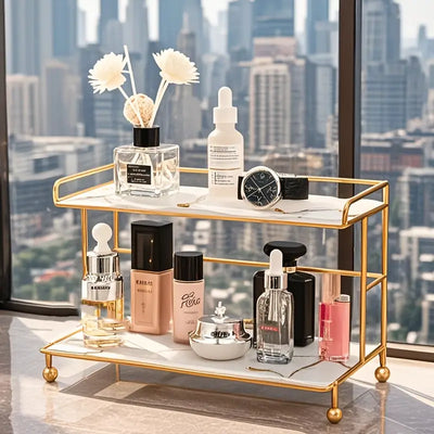 Double Layer Cosmetic Storage Rack