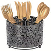 Luxury Rotating Cutlery Holder – Black & Gold