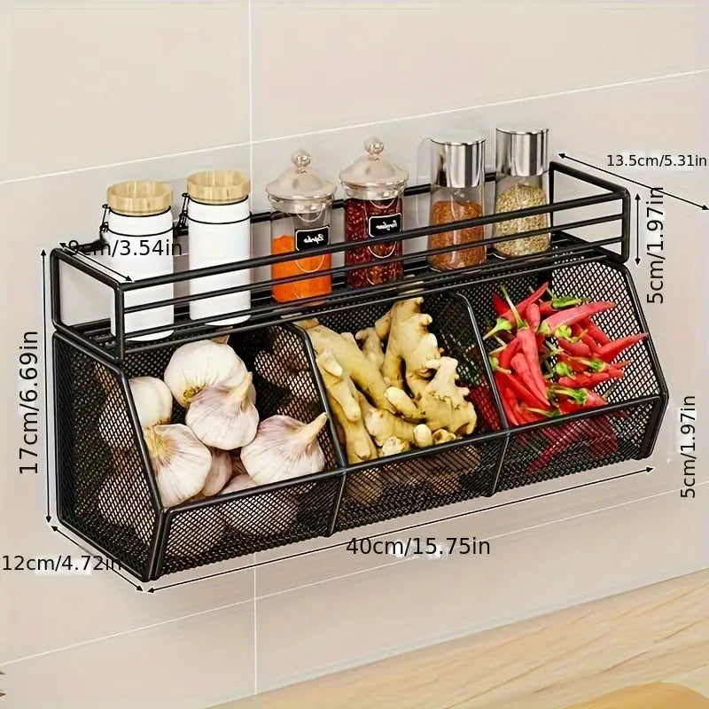 Multipurpose Vegetable and Fruit Storage Rack, for Kitchen