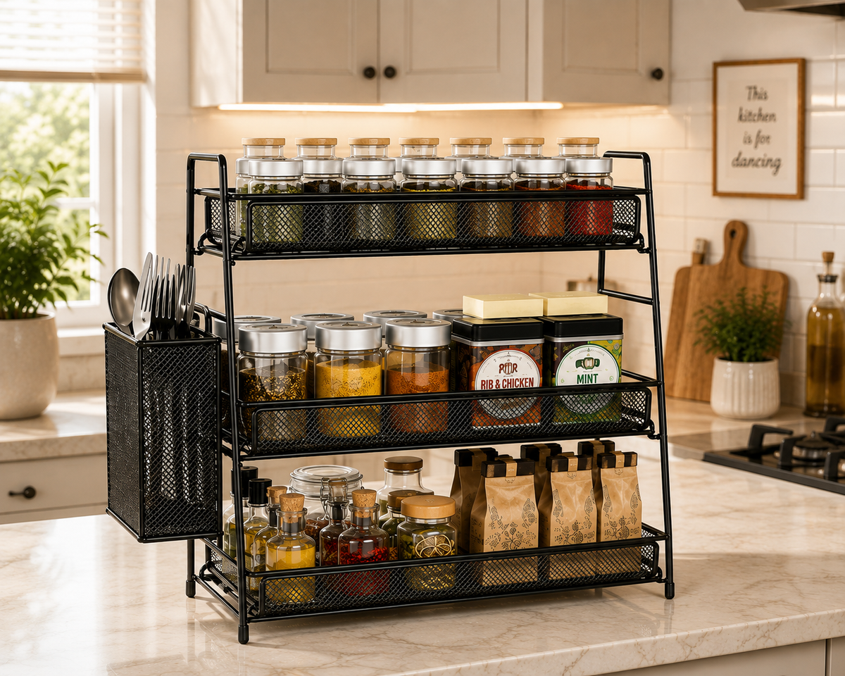 3-Tier Kitchen Organizer & Spice Rack
