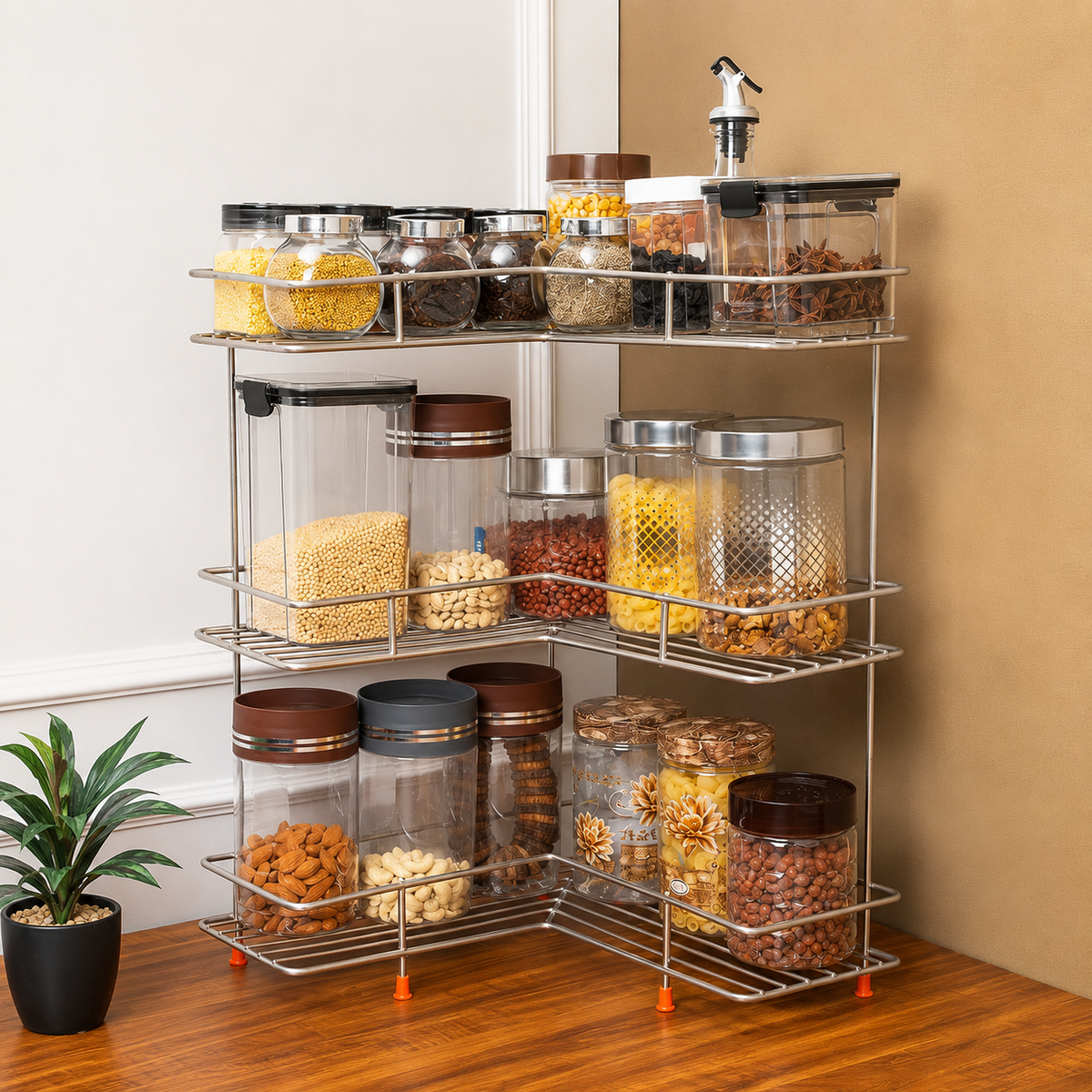 Stainless Steel Kitchen Corner Rack