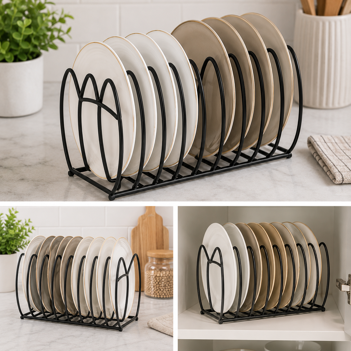 Premium Metal Plate Organizer Rack