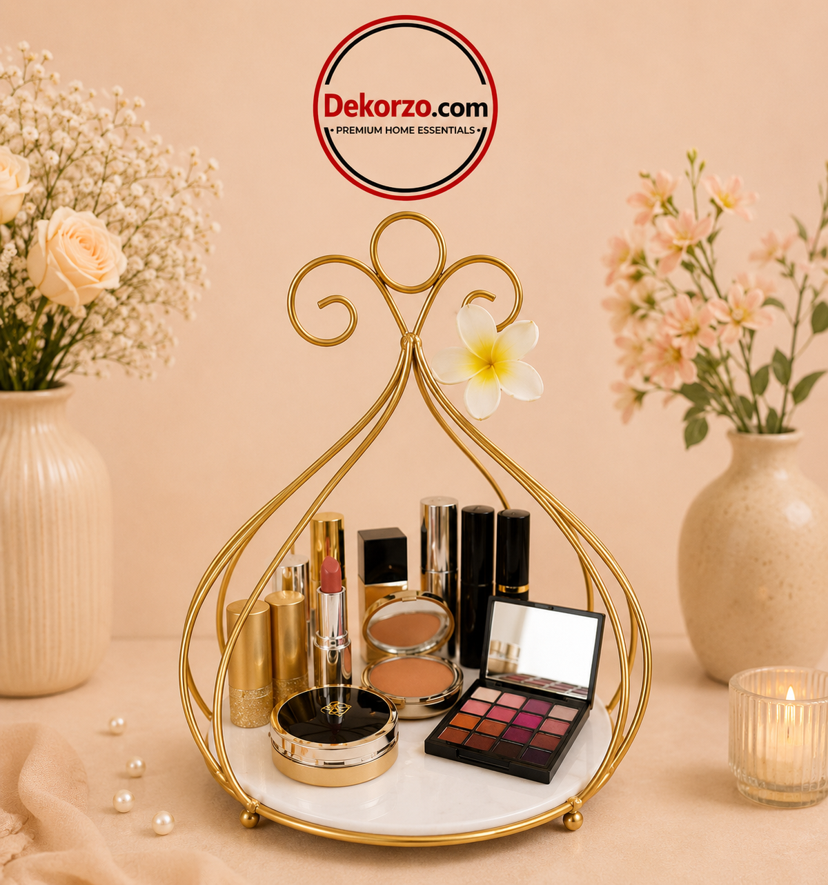 Golden Aura Luxury Perfume Organizer