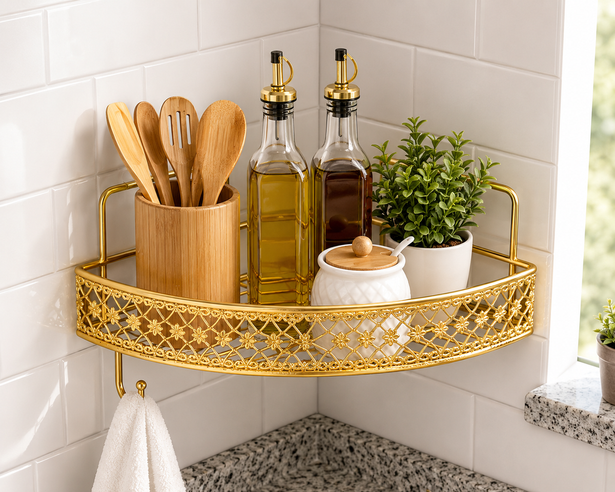 Luxury  Bathroom Corner Organizer Rack