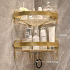 Luxury Golden Corner Bathroom Shelf – 2 Tier