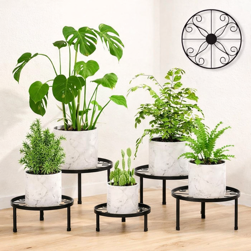 Modern Black Metal Plant Stand Set  (3-5 Piece)