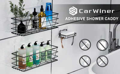 Bathroom Shelves 3-Pack Basket with Soap Dish Holder