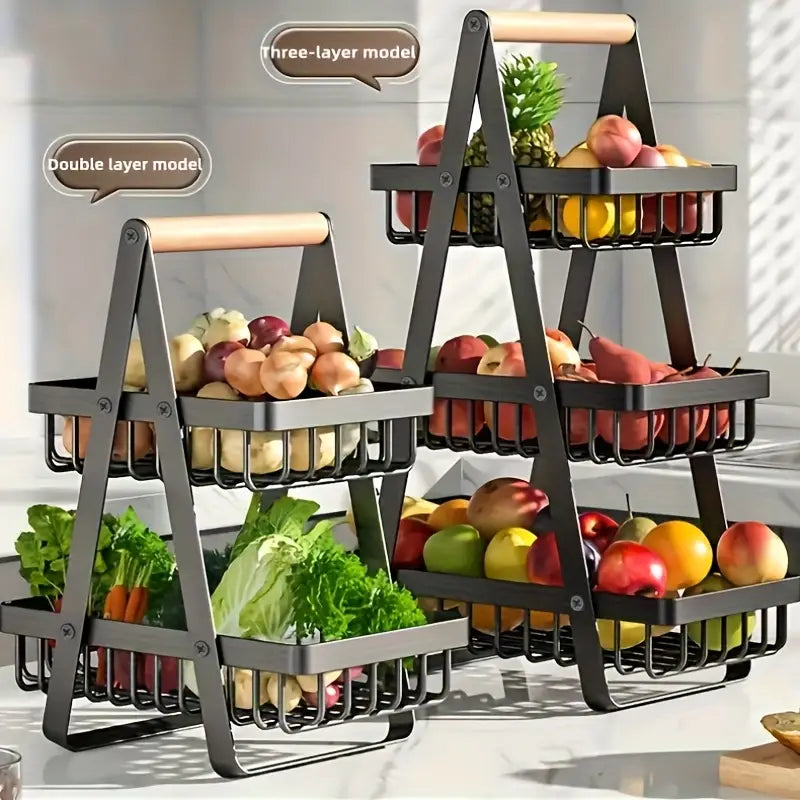Portable Countertop Organizer for Fruits, Vegetables