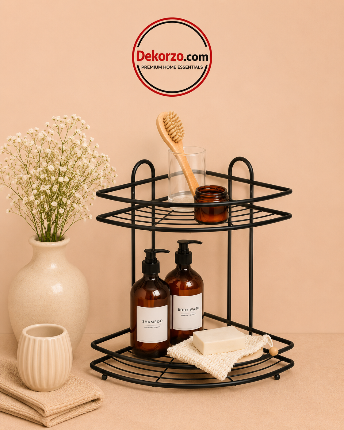 Steel Corner Shelf Bathroom Shower Basket Shower Shelf