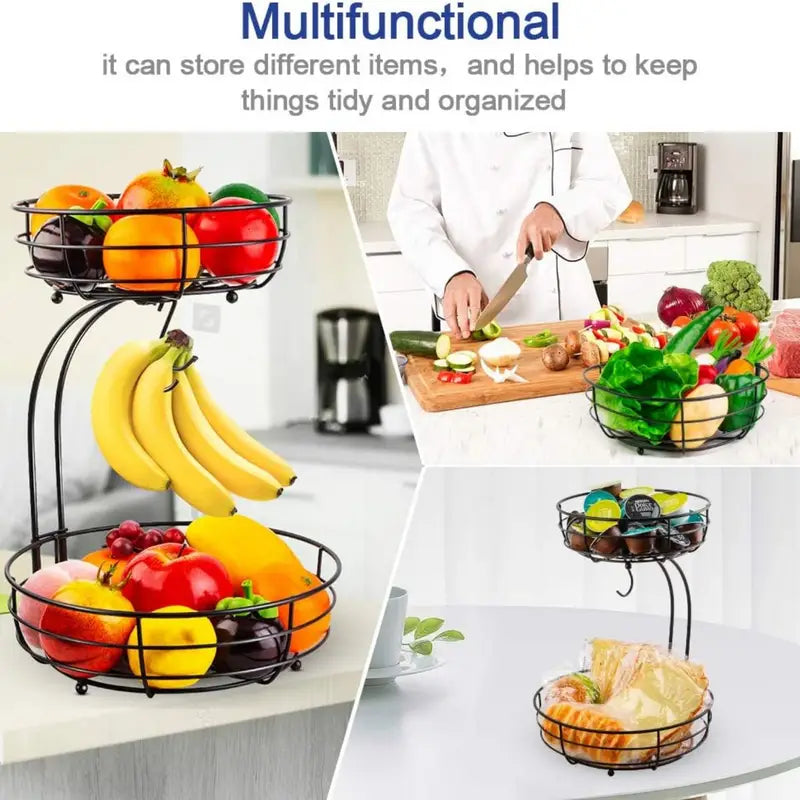 Fruit Basket Stand Fruit Holder for Kitchen Home Dining Table Living Room