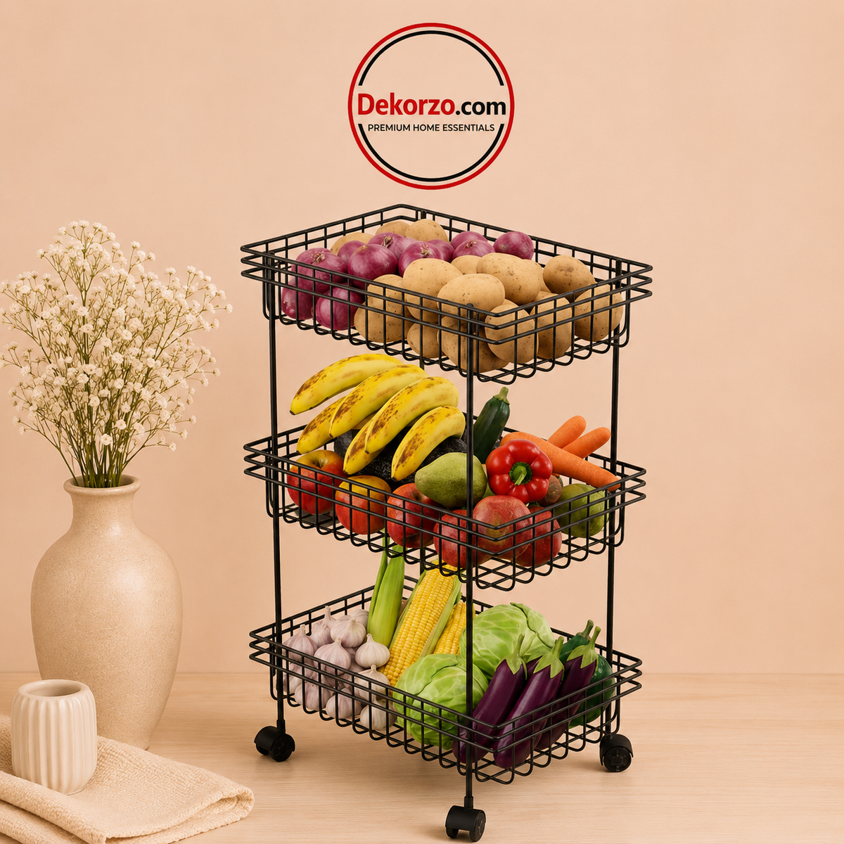 Multipurpose Fruits & Vegetable Stand/Kitchen Trolley