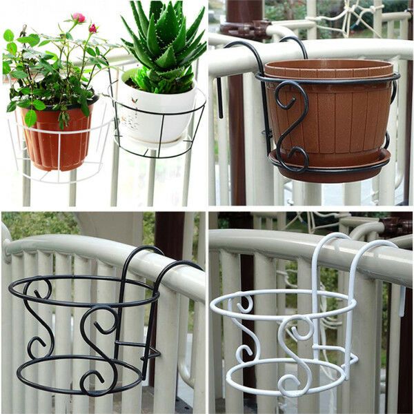 Metal Plant Frame Round European Flower Shelf Balcony Rack Display