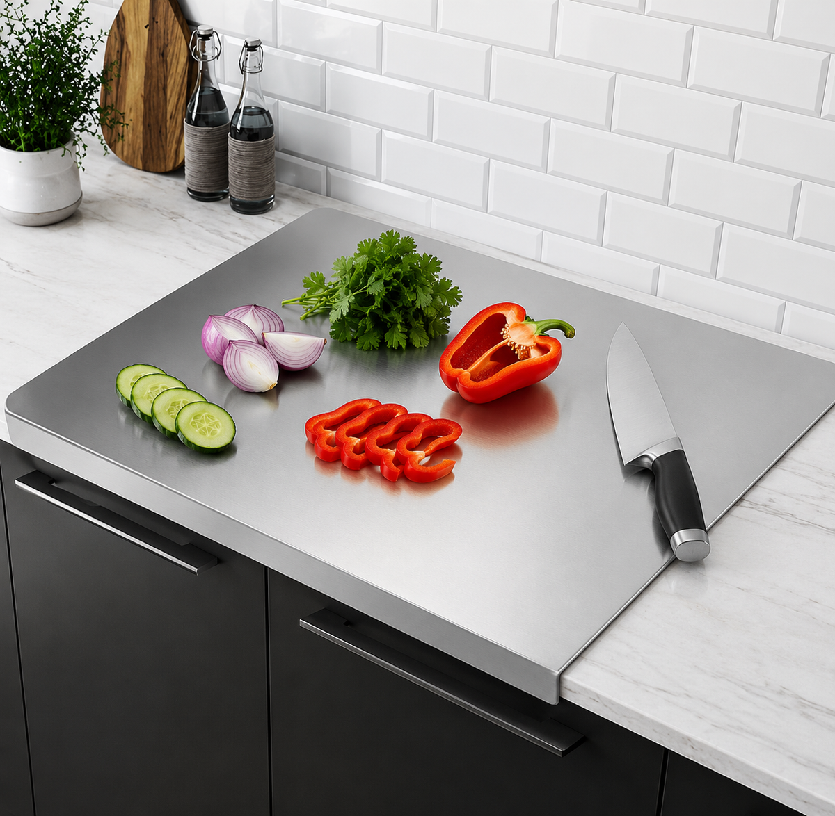 Premium Stainless Steel Washable Chopping Board