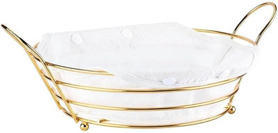 Stylish Gold Fruit Bowl for Kitchen, Iron Wire Fruit Storage Basket