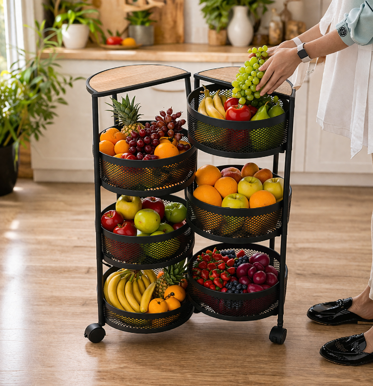 Multi-Layer Organizer Cart with Wheels