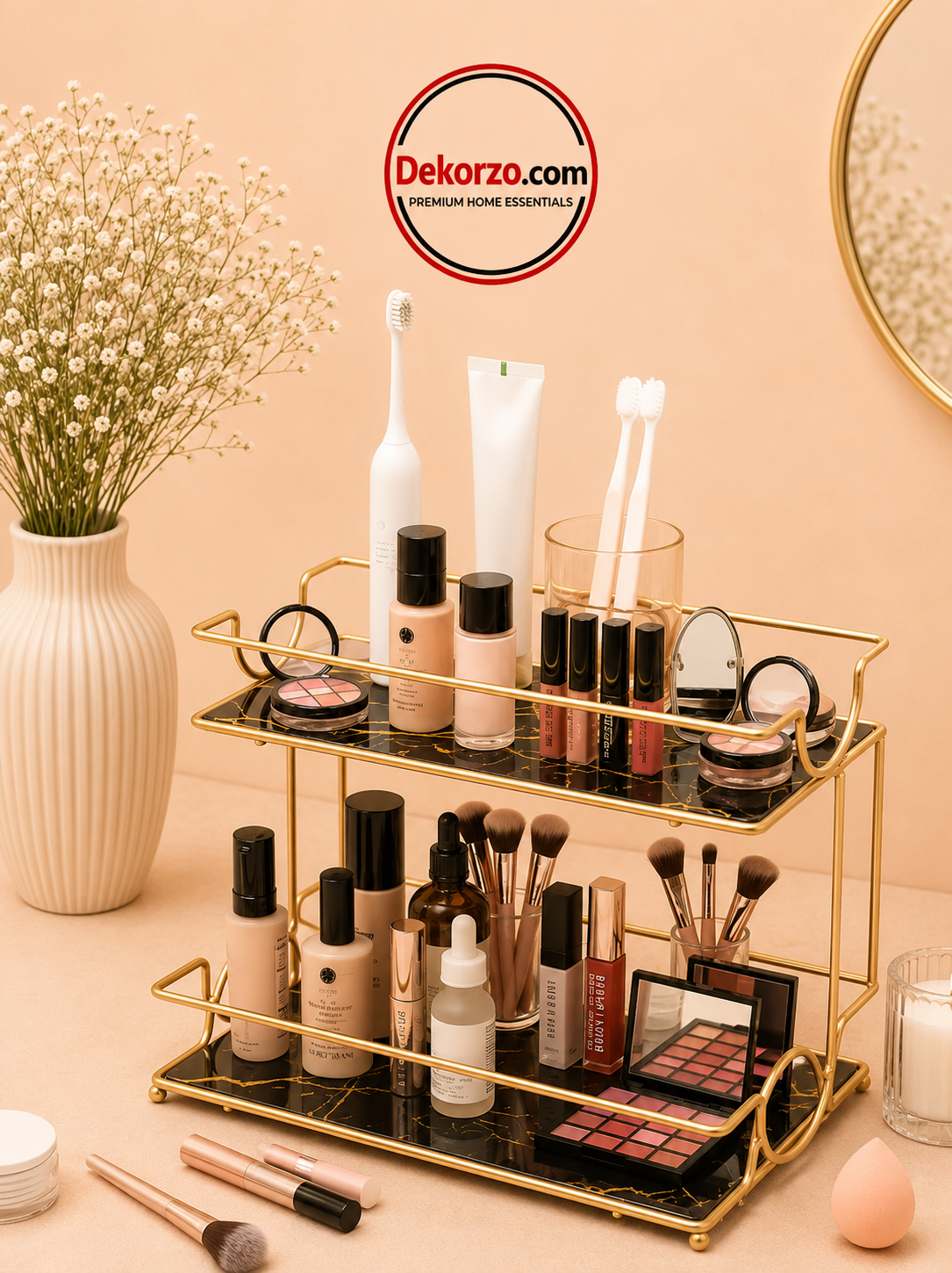 Storage Shelf Countertop Cosmetic Organizer