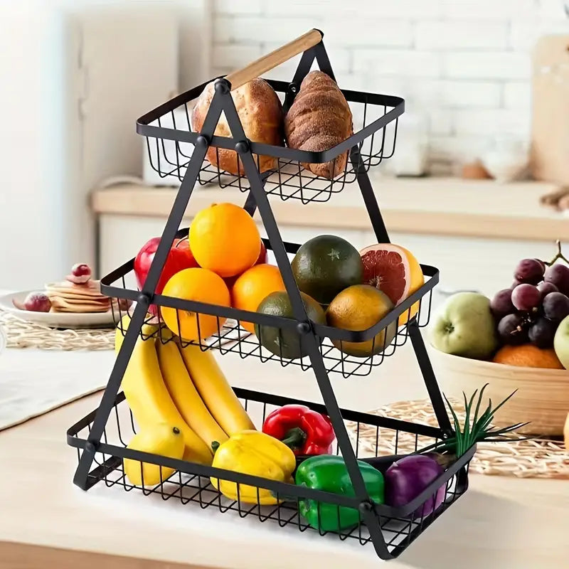 Portable Countertop Organizer for Fruits, Vegetables