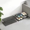 Modern Matte Black Multi-Purpose 2-Tier Shoe Organizer Stand