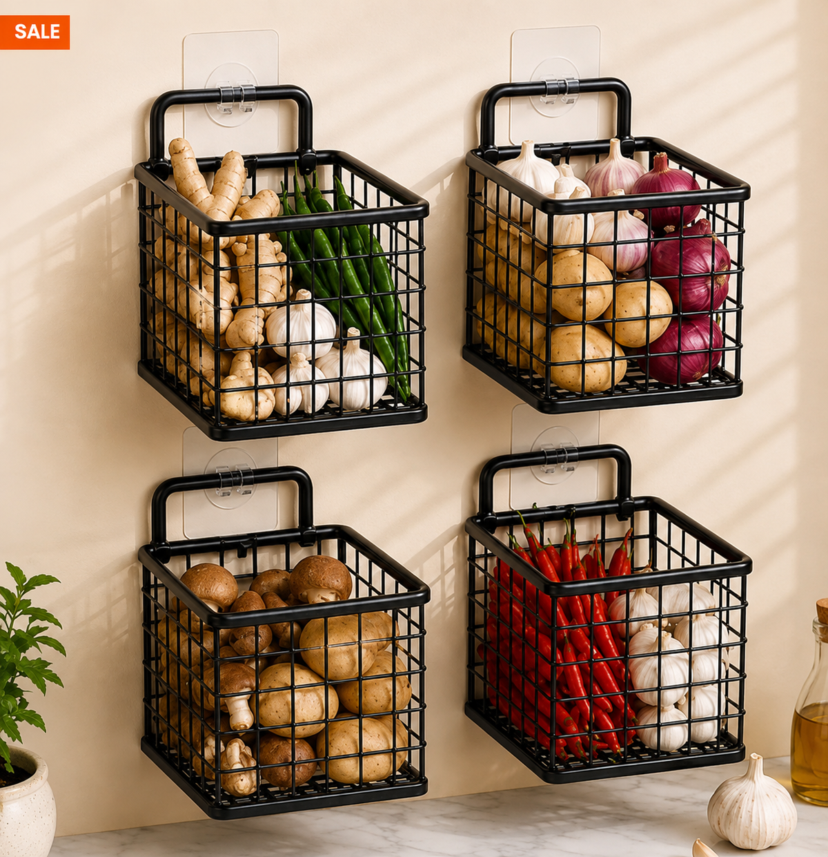 Round Wall Mounted Basket