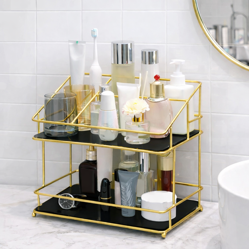 Makeup Storage Rack For Bathroom