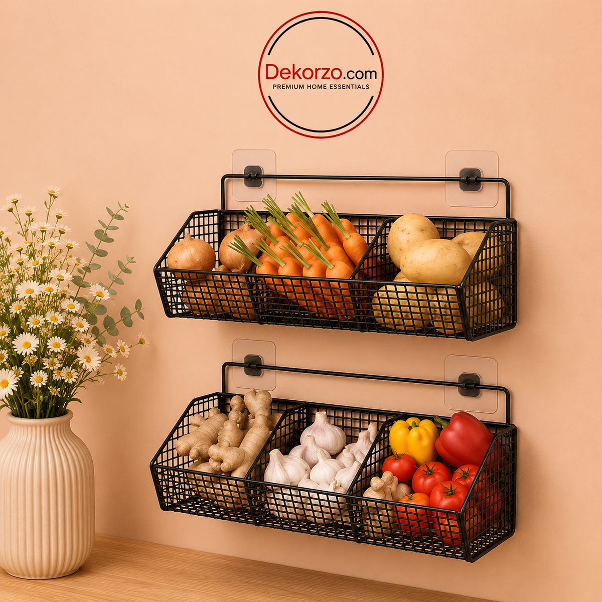 Multi-Purpose Metal Spice Basket for Home Kitchen Use