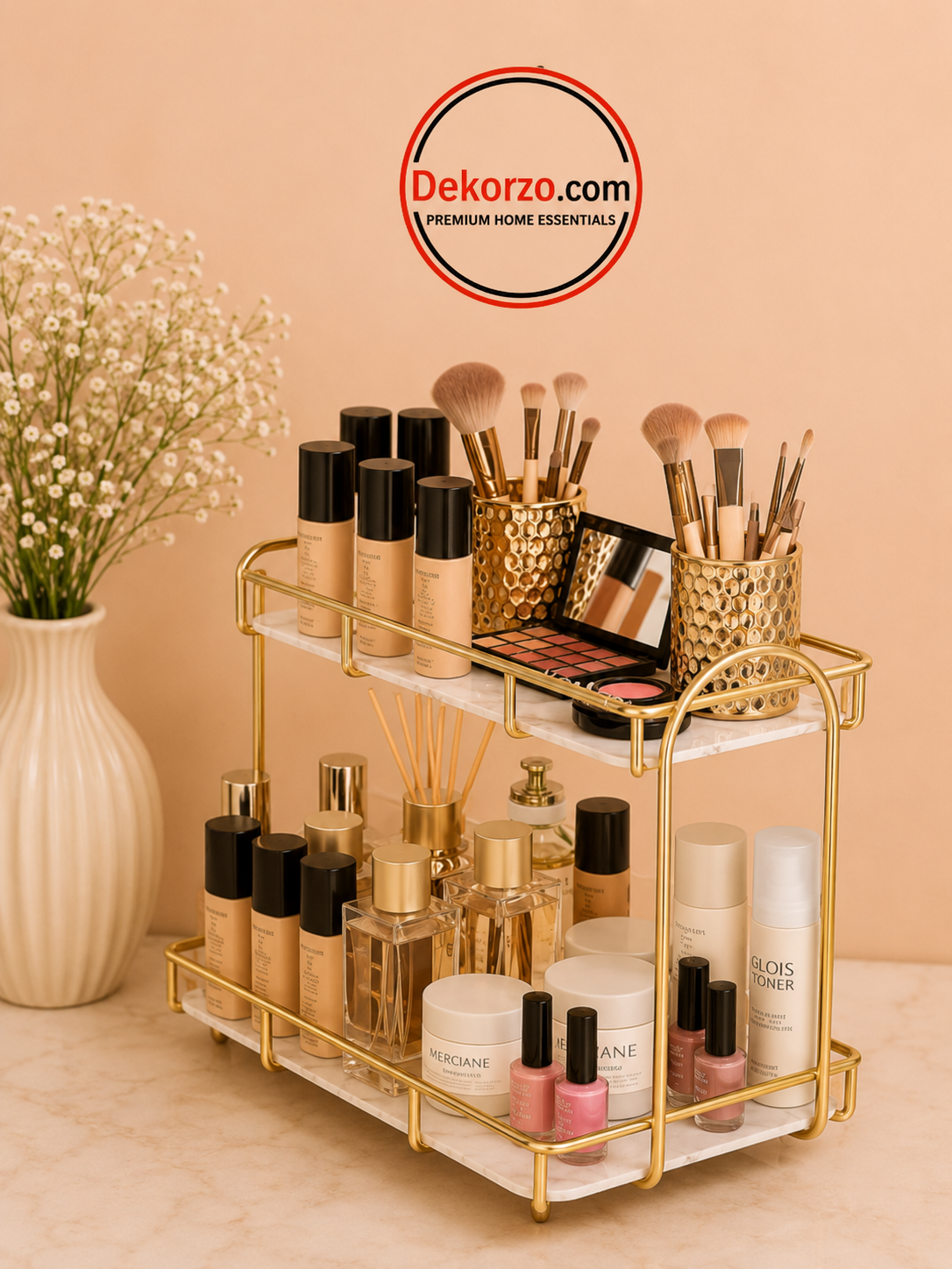 Space-Saving Bathroom Shelf for Perfume & Cosmetics