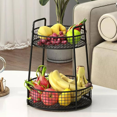 Multifunctional Round Fruit Bowl, Kitchen  Organizer