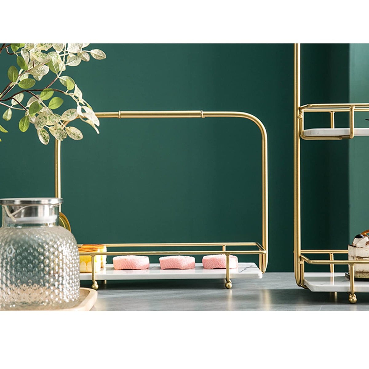 Rectangular Dessert Tray with Metal