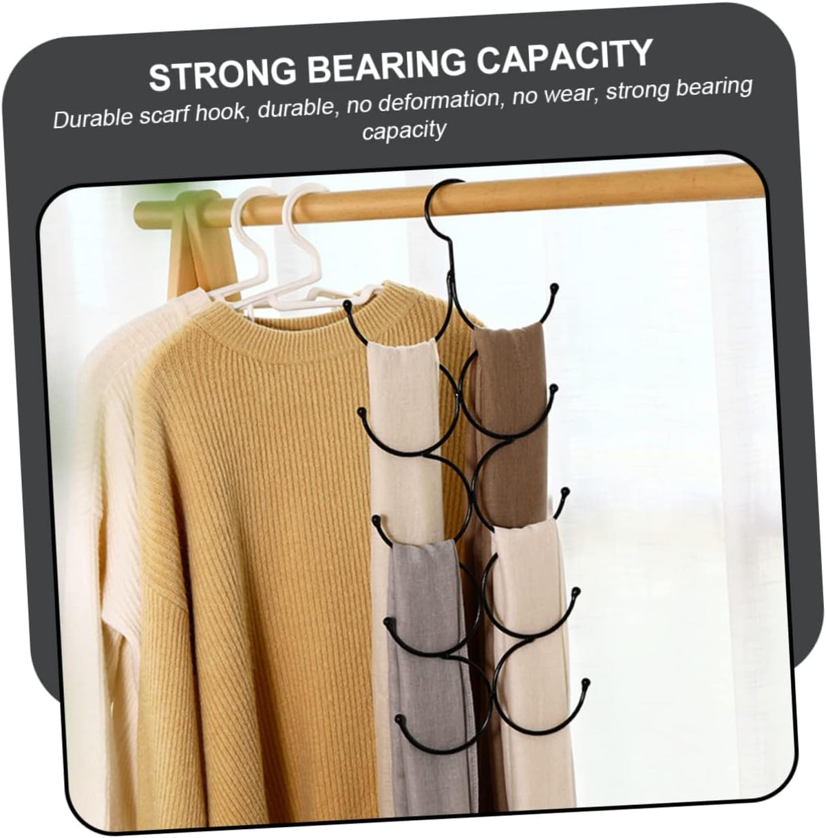 Multi-Hook Door / Wardrobe Hanging Organizer (Metal)
