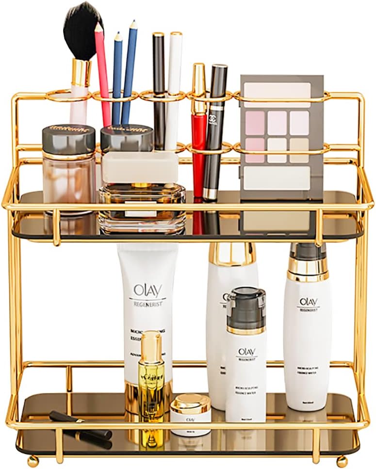 Bathroom Metal Makeup Storage Organizer