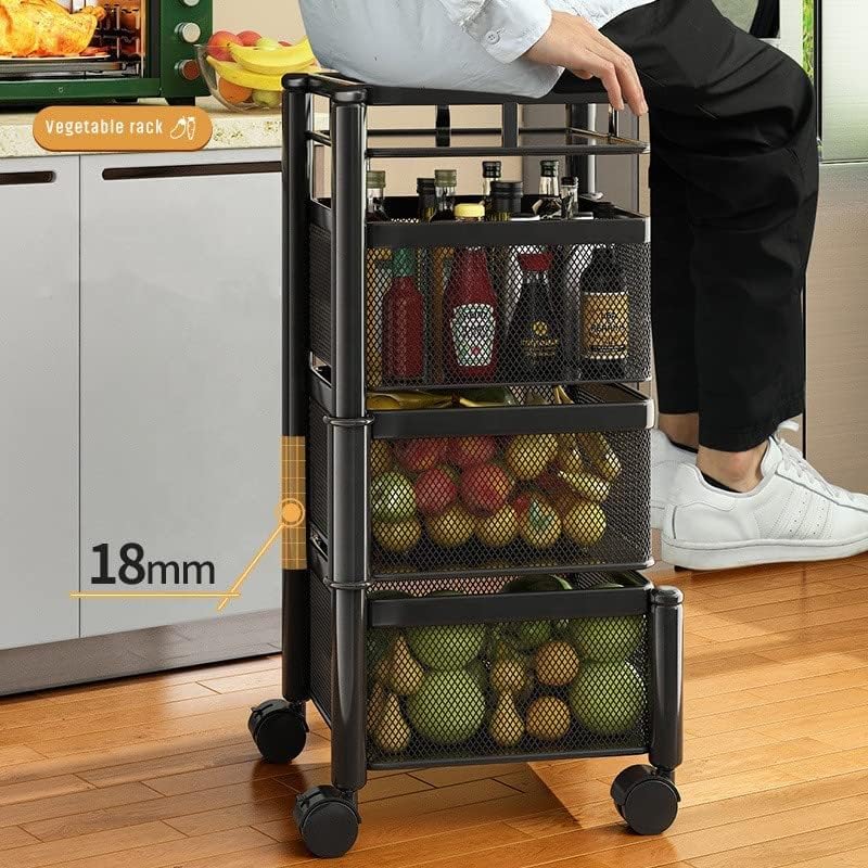Premium Square Metal Trolley By Dekorzo