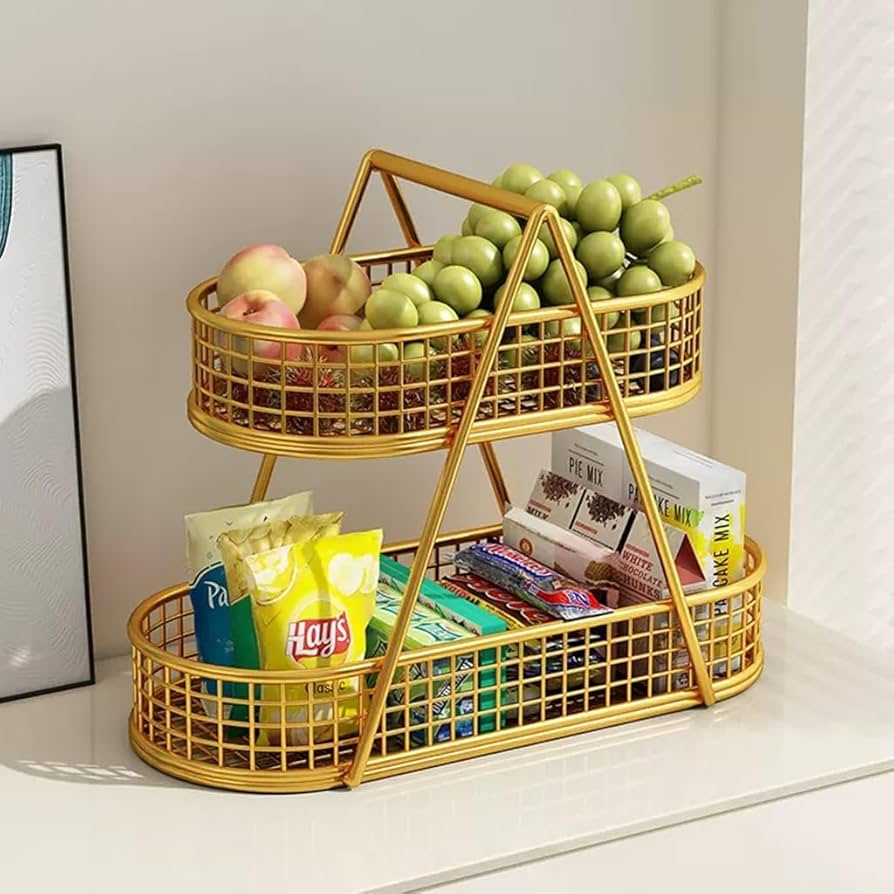 2 Tier Countertop Fruit Basket, Kitchen Organizer