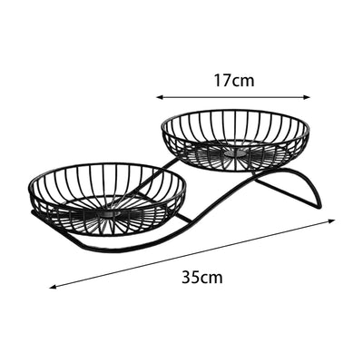 Round Metal Fruit Basket for Kitchen and table