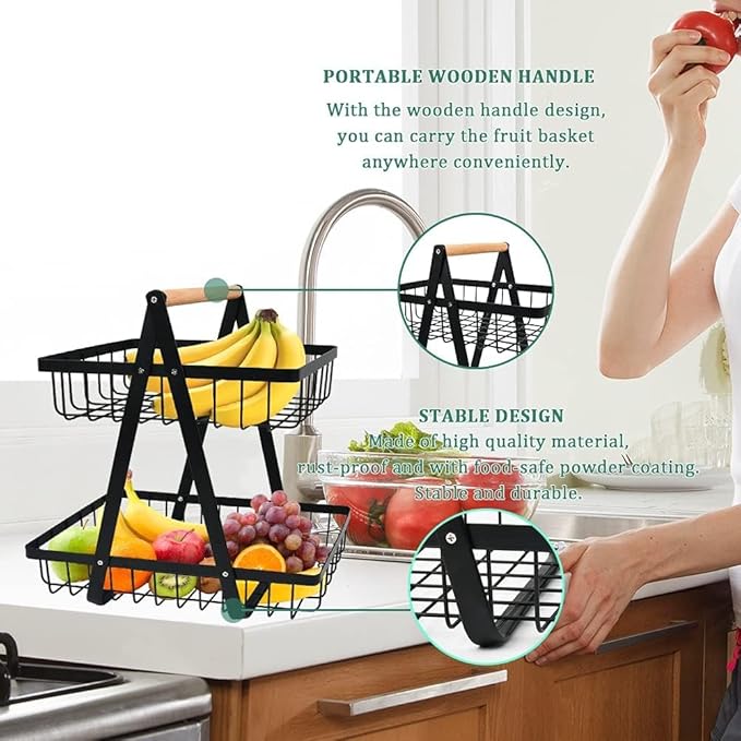Fruit Basket ,Fruit Bowl Holder Bread Basket Vegetable Rack
