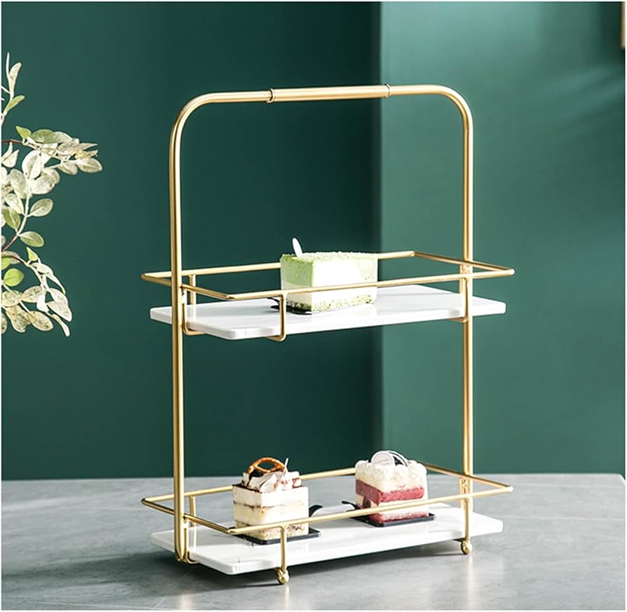 Rectangular Dessert Tray with Metal