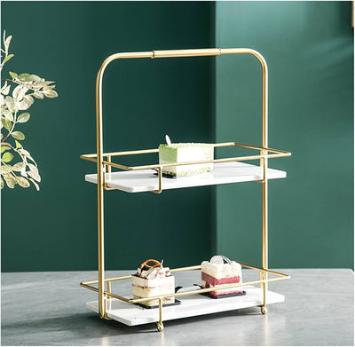 Rectangular Dessert Tray with Metal