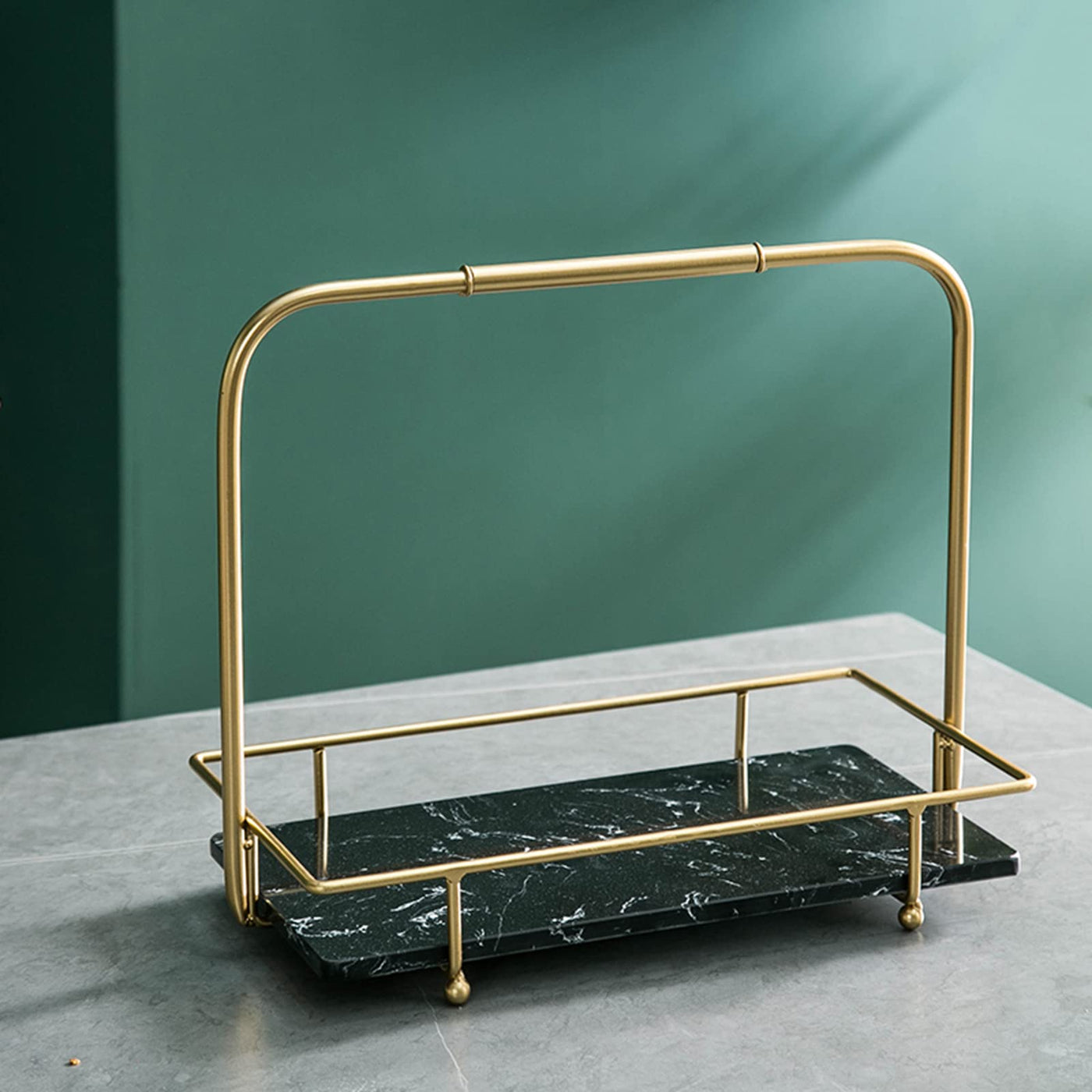 Rectangular Dessert Tray with Metal