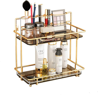 Bathroom Metal Makeup Storage Organizer