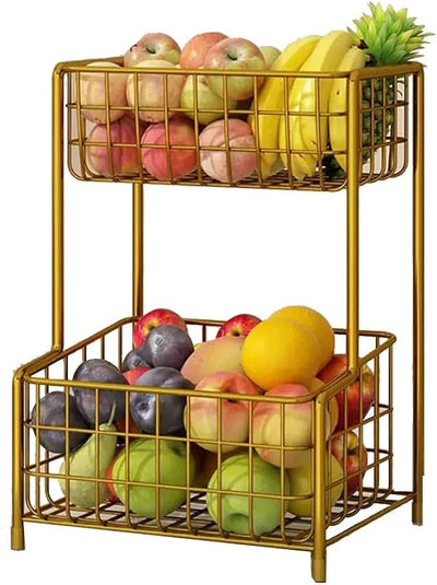 2 Tier Countertop Kitchen Fruit Basket