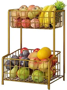 2 Tier Countertop Kitchen Fruit Basket